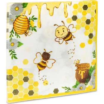 Papírový ubrousek H. Holtermann Papírové ubrousky „Včela s medem a pláství“ - 20 ks