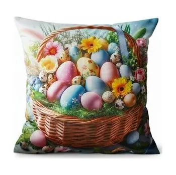Velikonoční polštář VELIKONOČNÍ KOŠÍČEK 40x40 cm Mybesthome