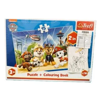 Puzzle Trefl 2 v 1 puzzle a omalovánky Paw patrol, věk: 3+