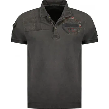 Pánské tričko GEOGRAPHICAL NORWAY polokošile pánská KINFLAT MEN L černá