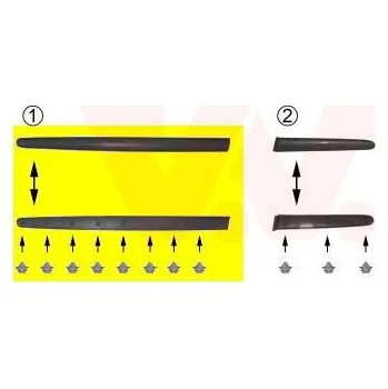 Lišta karosérie Ozdobná / ochranná lišta, dveře VAN WEZEL 4028427