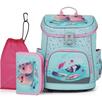 Lehká školní aktovka Topgal Ptáčci DIDI 25001 SET MEDIUM