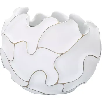 Květináč Designový květináč Gaspeau Lines 44 cm bílý