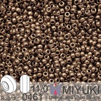 Korálek Korálky Miyuki Round 11/0. Barva 0461 Metallic Chocolate. Balení 5g