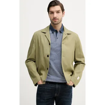 Pánská větrovka Bunda se lněnou směsí Calvin Klein K10K114392 zelená 91X, vel. 52