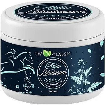 Masážní přípravek Charlotte Cosmetic UW Classic Koňský balzám aktivní gel s 9 bylinkami (500ml)