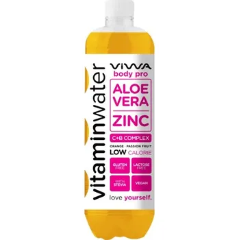 Energetický nápoj Viwa Vitaminwater Body Pro nesycený nápoj s příchutí pomeranč a marakuja (600ml)