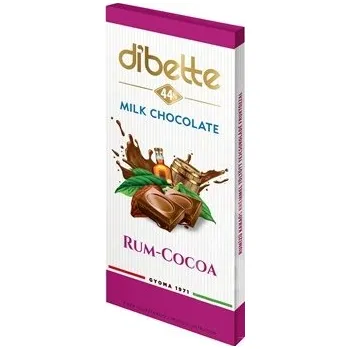 Žvýkačka Diabette Choco Mléčná čokoláda s fruktózou plněná kakaovým krémem s rumovou příchutí (80g)