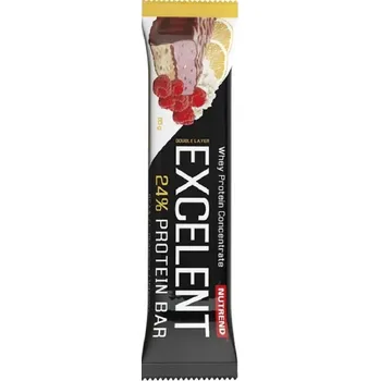 Nutrend Excelent Bezlepková Proteinová tyčinka double čokoláda citron, tvaroh, malina a brusinka (85g)