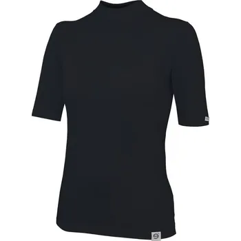 Dámské tričko nanosilver stojáček - M - černé se stříbrem s prodlouženým rukávem