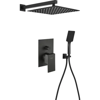 Sprchový set Sapho SPECTRE podomítkový sprchový set s pákovou baterií, 2 výstupy, černá mat