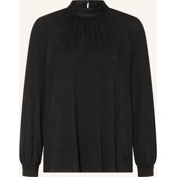 Dámské tričko Eterna Dámská Blůza S Třpytivou Nití, černá / stříbrná, 48