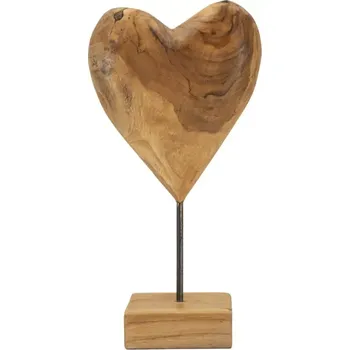 Dřevěná dekorace Dobu 37 cm hnědá