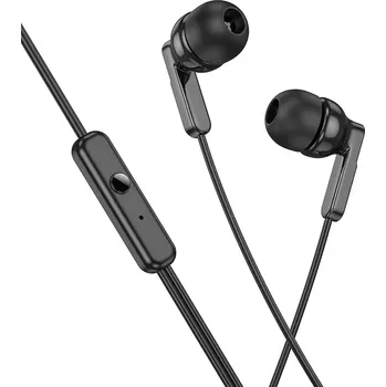 Sluchátka HOCO sluchátka pro 3,5mm s mikrofonem M121 Jasně černá