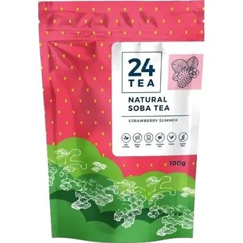 24Tea Natural Soba Tatarská pohanka (Fagopyrum esculentum) – pohankový čaj s jahodovou příchutí (100g)