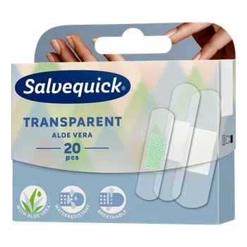 Náplast Salvequick Transparent Aloe Vera průhledné náplasti (20ks)