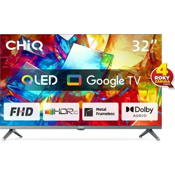 Elektronika BAZAR - CHiQ FHD QLED TV 32" L32QM8T Google TV záruka 2+2 roky - Rozbaleno (Komplet), L32QM8T//BAZAR