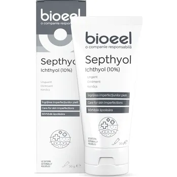 Lék na kožní problémy, vlasy a nehty Bioeel Septhyol krém s ichtyolem 10% – protizánětlivá mast na akné, seboreu a rosaceu (30g)