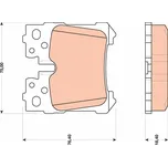 Sada brzdových destiček, kotoučová brzda LUCAS GDB3475