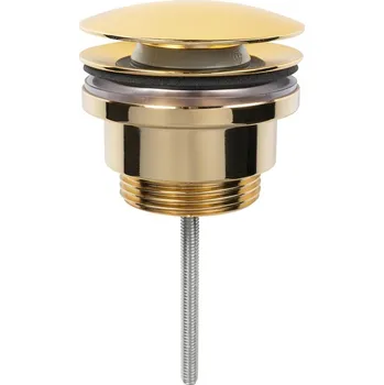 Sapho Umyvadlová výpust 5/4“, click-clack, velká zátka, 5-65mm, zlato