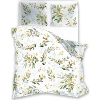 Bavlněné povlečení Flovery 008 220x200 cm +2x 70x80 cm bílé