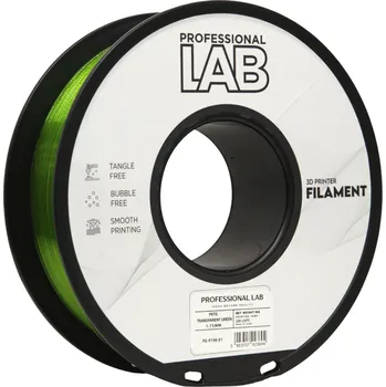 3D tisk Professional Lab Prof. Lab PETG 1 kg - TRANSPARENTNÍ ZELENÁ (TRANSPARENT GREEN)