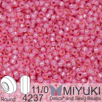 Korálek Korálky Miyuki Round 11/0. Barva 4237 Duracoat Silverlined Dyed Pink. Balení 5g