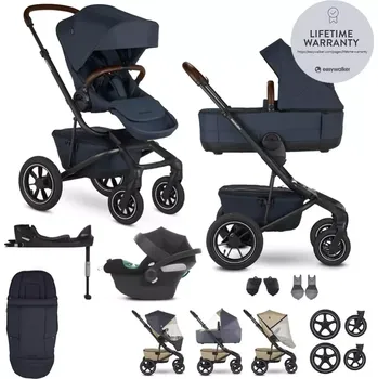 Dětské zboží EASYWALKER Kočárek kombinovaný Jimmey XXL AIR + RWS + CYBEX Aton B2 i-Size + základna Indigo Blue