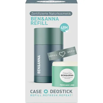 Ben & Anna Tuhý deodorant se znovupoužitelným aplikátorem (40 g) - Perská limeta - minimalizuje plastový odpad
