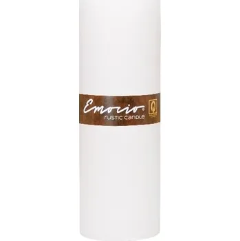 Svíčka Emocio Rustic válec 100x250 bílá svíčka