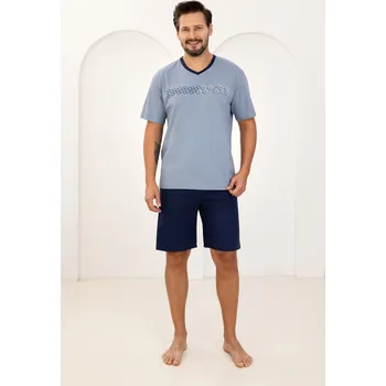 Pánské pyžamo Pyžamo Regina 503 cr/r M-XL W26 pánské modrá XL