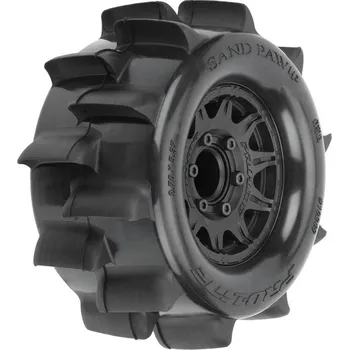 Modelářství Pro-Line kolo 1:10, pneu 2.8" Sand Paw HP Belted, disk černý Raid 12/14mm (2)