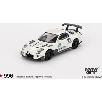 autíčko MAZDA RX7 (FD3S) ITOSYOUKAI REI-GOUKI WITH RE AMEMIYA 2004 - bílá - 1:64 -Mini GT - blister