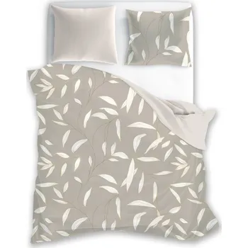 Povlečení z mikrovlákna Satyn 011 220x200 cm + 2x 70x80 cm béžové