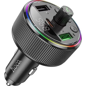 Auto Hi-Fi HOCO vysílač do auta FM bluetooth 2 x USB A + Type C PD QC3.0 30W E82 černý