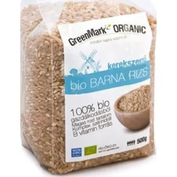 Luštěnina GreenMark Organic Bio rýže kulatozrnná hnědá (500g)