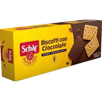 Schär Biscotti bezlepkové sušenky polomáčené v hořké čokoládě (150g)