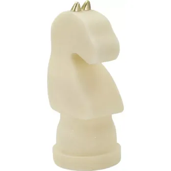 Dekorativní soška Hourse Quarzy 31 cm krémová