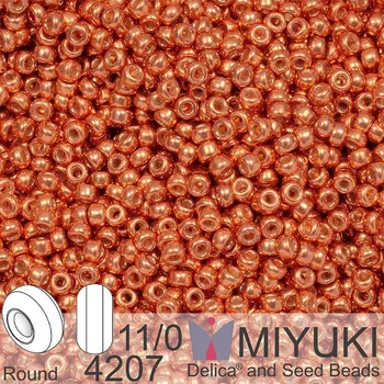 Korálek Korálky Miyuki Round 11/0. Barva 4207 Duracoat Galvanized Pink Blush. Balení 5g