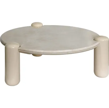 Konferenční stolek Konferenční stolek Noemi 86 cm světle béžový/mramor