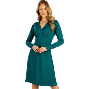 Dámské oblečení Litex Dámské elegantní šaty 7E028 tmavě zelená L