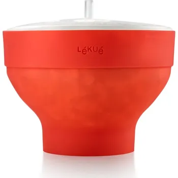Nádoba pro přípravu popkornu do mikrovlnné trouby 20 cm, červená, silikon, Lékué - doprava zdarma od 2999 Kč