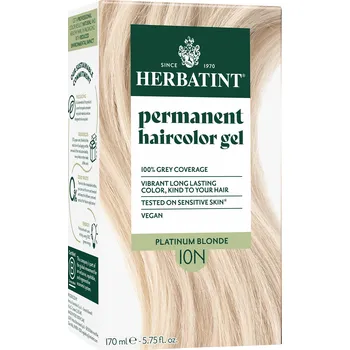 Příslušenství k barvení vlasů Herbatint Přírodní permanentní barva na vlasy 10N - platinová blond (170ml)