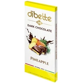 Žvýkačka Diabette Choco Hořká čokoláda s fruktózou plněná krémem s ananasovou příchutí (80g)