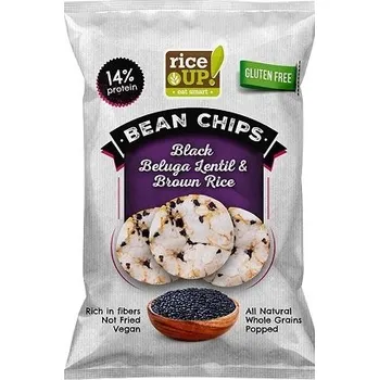 Chips Rice Up Bezlepkový rýžový chips s černou čočkou Beluga (60g)