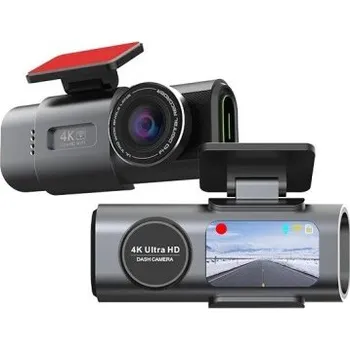 Kamera do auta Autokamera 4K UHD 8,6 x 3,8 x 3,6 cm Duální kamera s WiFi G-senzorem nočním viděním a parkovacím režimem