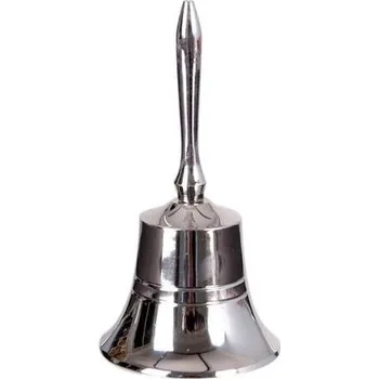 Vánoční dekorace Alteco Zvonek kovový stříbrný 60x115mm