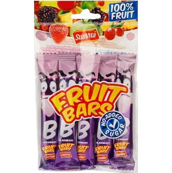 Sušené ovoce SunVita Ovocné tyčinky s ostružinové příchutí (5x15g)