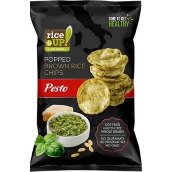 Chips Rice Up Bezlepkový rýžový chips s příchutí pesto (60g)
