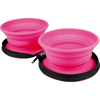 Miska pro psa Kiwi Walker Cestovní miska 2v1 Pink